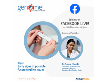 Facebook Live on “EARLY SIGNS OF POSSIBLE FUTURE INFERTILITY ISSUES”