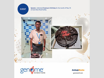 Genome celebrated employee's birthday for the month of May' 25 at Sarat Bose Road facility